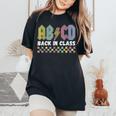 Abcd Back In Class Back To School Boys Girls Teachers Rock Women's Oversized Comfort T-Shirt Black