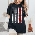American Flag Army Mom Army Mother Women's Oversized Comfort T-Shirt Black