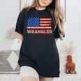 American Flag Us Usa Wrangler Men Women Women's Oversized Comfort T-Shirt Black