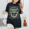 August 1990 33Rd Birthday 33 Year Old Women's Oversized Comfort T-Shirt Black