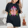 Aunt Of The Birthday Cowgirl Kids Rodeo Party Bday Women's Oversized Comfort T-shirt Black