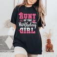 Aunt Of The Birthday Girl Western Cowgirl Themed 2Nd Bday Women's Oversized Comfort T-shirt Black