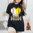 Awesome Leopard Ball Mom Baseball Lover Women Women's Oversized Comfort T-shirt Black