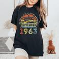 Awesome Since September 1963 Vintage 60Th Birthday Women's Oversized Comfort T-Shirt Black