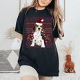 Beagle Christmas Lights Ugly Sweater Dog Lover Women's Oversized Comfort T-Shirt Black