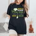 Beer Is From Hops Beer Equals Salad Alcoholic Party Women's Oversized Comfort T-Shirt Black