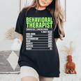 Behavioral Therapist Facts Analyst Behavior Tech Women Oversized Print Comfort T-shirt Black