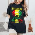 Birthday Crew Jamaica 2023 Girl Party Outfit Matching Lips Women's Oversized Comfort T-Shirt Black