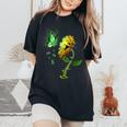 Butterfly Sunflower Gastroparesis Awareness Women's Oversized Comfort T-shirt Black