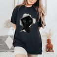 Cat Lover Cat Cat Art Cat Owner Women's Oversized Comfort T-Shirt Black