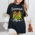 Cat Mom Sunflower Savannah Mom Women's Oversized Comfort T-shirt Black