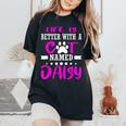 Cat Named Daisy Cut Cat Mom Dad Owner Christmas Women's Oversized Comfort T-shirt Black