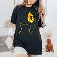 Cat Sunflower Be Your Own Sunshine For Cat Mom Dad Women's Oversized Comfort T-shirt Black