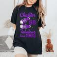 Chapter 60 Fabulous Since 1963 Purple 60Th Birthday Women's Oversized Comfort T-Shirt Black