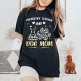 Chemistry Teacher And Dog Mom Costume Daisy Flower Women's Oversized Comfort T-shirt Black