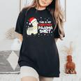 This Is My Christmas Pajama Llama Cute Xmas Party Women's Oversized Comfort T-Shirt Black