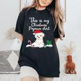 This Is My Christmas Pajama Maltese Dog Mom Dad Women's Oversized Comfort T-Shirt Black