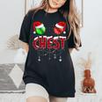 Christmas T Matching Couple Family Chestnuts Women's Oversized Comfort T-Shirt Black