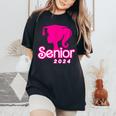 Class Of 2024 Senior Pink Seniors 2024 Girls Women's Oversized Comfort T-Shirt Black