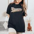 Cougars Sports Name Vintage Retro For Boy Girl Women's Oversized Comfort T-Shirt Black