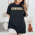Cowgirl Aesthetic Y2k 90S Vintage Beige Brown Cute N Girl Women's Oversized Comfort T-shirt Black