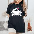 Crab Ocean Wine Cruise Vacation Lovers Drinking Women's Oversized Comfort T-Shirt Black