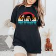 Cute Sloth For Girls And Women Vintage Sunset Sloths Women's Oversized Comfort T-Shirt Black