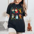 Dabbing Santa Elf Friends Christmas Boys Girls Xmas Dab Women's Oversized Comfort T-Shirt Black