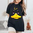 Duck Costume Cute Rubber Ducky Face Halloween Women's Oversized Comfort T-Shirt Black