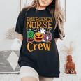 Er Nurse Boo Crew Emergency Room Nurse Halloween Party Women's Oversized Comfort T-Shirt Black