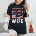 My Favorite Veteran Is My Wife Veterans Veteran's Day Team Women's Oversized Comfort T-Shirt Black