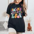 In My First Grade Era Back To School Retro Groovy 1St Grade Women's Oversized Comfort T-Shirt Black