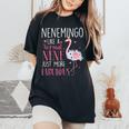 Flamingo Nenemingo Like A Normal Nene Gifts Funny Grandma Gift For Women Women's Oversized Graphic Print Comfort T-shirt Black