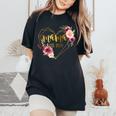 Floral And Birthday Present For New Mom Women's Oversized Comfort T-shirt Black