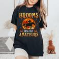 Halloween Horses Witch Brooms Are For Amateurs Women's Oversized Comfort T-Shirt Black