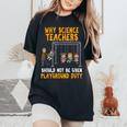 Science Physicist Chemist Teacher Vintage Women's Oversized Comfort T-Shirt Black