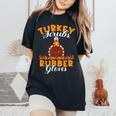 Turkey Nurse Thanksgiving Scrub Women's Oversized Comfort T-Shirt Black
