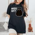 Hiss Off Women's Oversized Comfort T-Shirt Black