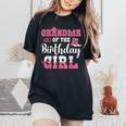 Grandma Of The Birthday Girl Western Cowgirl Themed 2Nd Bday Women's Oversized Comfort T-shirt Black