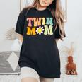 Groovy Twin Mama For New Mom Of Twins Women's Oversized Comfort T-shirt Black