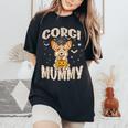 Halloween Costume Dog Lover Owner Outfit Adult Corgi Mummy Women's Oversized Comfort T-Shirt Black