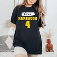 Harbaugh 4 Fall Season Women's Oversized Comfort T-Shirt Black