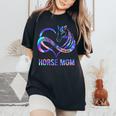 Horse Mom I Love You To The Barn And Back Cowgirl Riding Women's Oversized Comfort T-shirt Black