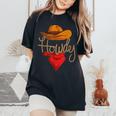 Howdy Cowboy Cowgirl Western Country Rodeo Howdy Men Boys Women's Oversized Comfort T-shirt Black