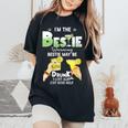 I'm The Bestie Warning Bestie Will Be Drunk Matching Bestie Women's Oversized Comfort T-Shirt Black