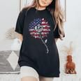 Be Kind Sunflower 4Th July Patriotic America Independence Women's Oversized Comfort T-shirt Black