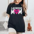 Lacrosse Mom Heart Lax For Moms Women's Oversized Comfort T-Shirt Black