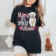 Mama Of A Spoiled Maltese Happy Floral Dog Women's Oversized Comfort T-shirt Black