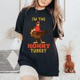 Mommy Turkey Matching Family Group Thanksgiving Women's Oversized Comfort T-Shirt Black