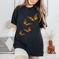 Monarch Butterfly -Milkweed Plants Butterflies Women's Oversized Comfort T-Shirt Black
